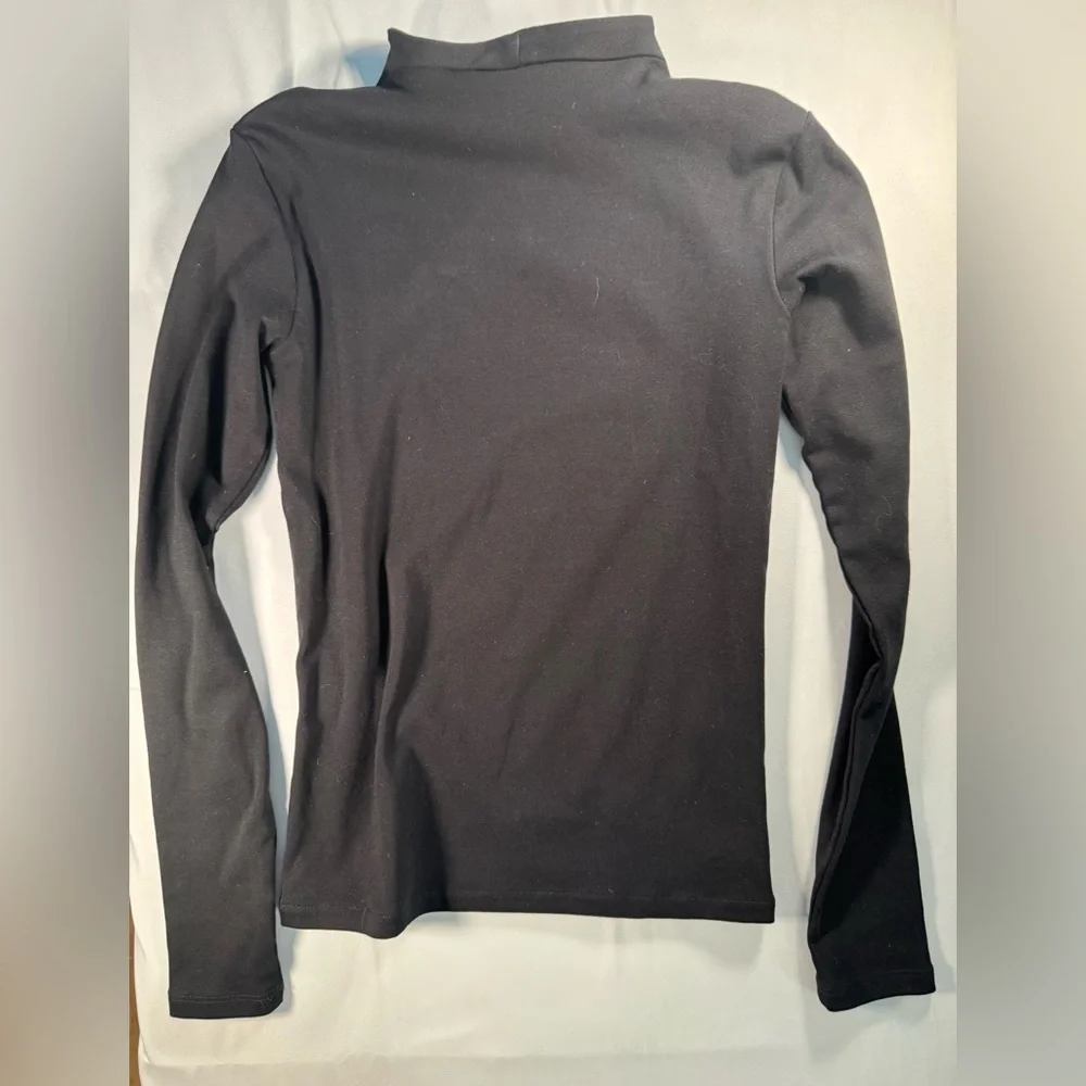 Zara Black Crewneck Long Sleeve Top - Picture 3 of 3